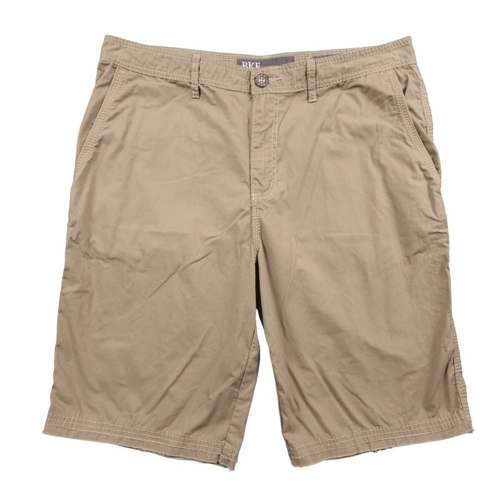 BKE Shorts Standard Fit Mens Size 36x23 Tan Athleisure Normcore Cliff Aluminum